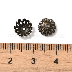 アイアン製ビーズキャップ  ニッケルフリー  アンティークブロンズ  8x4mm&nbsp;IFIN-D044-8x4-AB-NF