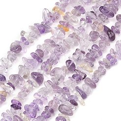 天然石アメトリンビーズ連売り  チップ  6~14x3~8x3~8mm  穴：1mm  29.92''（76センチメートル）&nbsp;G-P622-A02-01