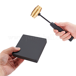 ツールセット  弾性ゴムブロックと真鍮製ハンマー付き  ミックスカラー  10x10x2cm  6.55x24.5cm  2個/セット&nbsp;TOOL-BC0001-85