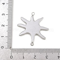 304ステンレススチールコネクタチャーム  太陽リンク  変色しない  ステンレス鋼色  30x28x2mm  穴：1.8mm&nbsp;STAS-B108-10P
