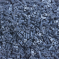 MIYUKIクォーターティラビーズ  日本製シードビーズ  2穴  （qtl2001)マットガンメタル  5x1.2x1.9mm  穴：0.8mm  約24000個/500g&nbsp;SEED-MY05-QTL2001