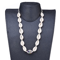 Adjustable Cowrie Shell Beaded Necklace and Bracelets Jewelry Sets&nbsp;SJEW-JS01019