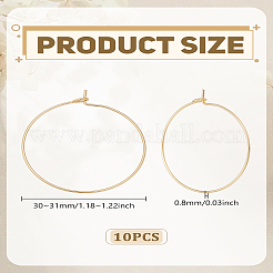 10Pcs Brass Hoop Earrings&nbsp;EJEW-LP0008-056