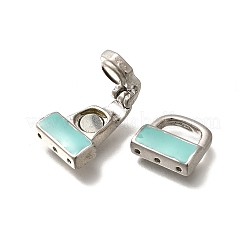 Brass Enamel Fold Over Clasps&nbsp;KK-M313-40P-03
