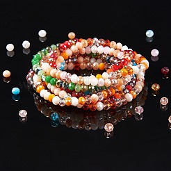電気メッキガラスビーズセット  多面カット  ロンデル  レッド  5.5~6x5mm  穴：1mm  約90~92個/連  16.54~16.93''（42~43センチメートル）&nbsp;EGLA-SZ0001-32D