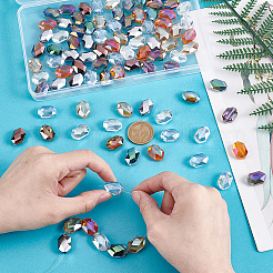 96Pcs 8 Colors Electroplate Glass Beads&nbsp;EGLA-PH0001-78