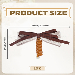 1Pc Resin and Polyester Braided Phone Cord Hair Ties&nbsp;OHAR-LP0003-006A
