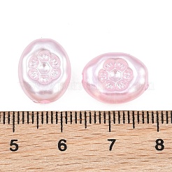 パール調アクリルビーズ  花とオーバル  ピンク  14.5x11.5x5.5mm  穴：1.6mm  約961個/500g&nbsp;AC-CBAAA05-13B