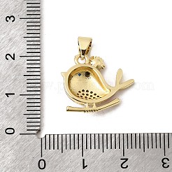 Brass Micro Pave Cubic Zirconia Pendants&nbsp;KK-H267-073G-01