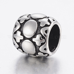 304 Stainless Steel European Beads&nbsp;STAS-H440-80AS