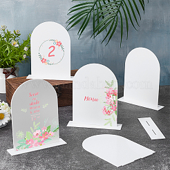 Acrylic Blank Table Number Sign Tent Holder&nbsp;AJEW-WH0481-123A