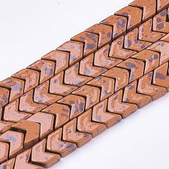 Spray Painted Non-magnetic Synthetic Hematite Beads Strands&nbsp;G-T124-10