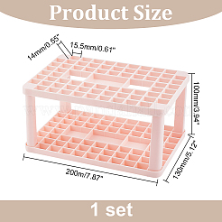 プラスチック化粧ブラシ収納スタンド  メイクブラシホルダーに  ミスティローズ  13x20x10cm&nbsp;MRMJ-WH0070-34B