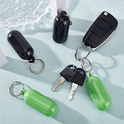 4個 2色 プラスチック ピル型 フローティングペンダント キーホルダー  ボート、フィッシング、カヤック、サーフィン、セーリング、アウトドアスポーツのアクセサリーに。  ミックスカラー  8.9cm  2個/カラー&nbsp;KEYC-NB0001-72