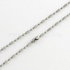 Tarnish Resistant 304 Stainless Steel Ball Chain Necklace Making&nbsp;LS-NJEW-R225-04