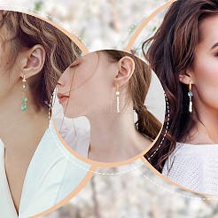 10 Pairs Brass Micro Pave Clear Cubic Zirconia Earring Hooks&nbsp;ZIRC-SZ0005-12