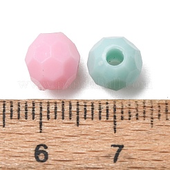プラスチックビーズ  ロンデル  多面カット  ミックスカラー  8x7.5mm  穴：2.5mm  約2380個/500g&nbsp;KY-Z003-13