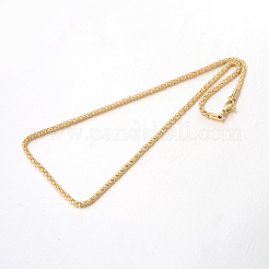 304ステンレススチールポップコーンチェーンネックレス  カニカン付き  ゴールドカラー  15.7インチ（39.9cm）x2.5mm&nbsp;NJEW-J032-22G