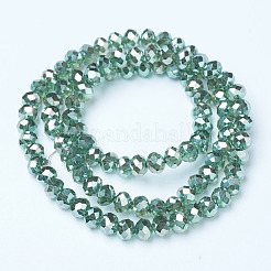 Electroplate Glass Beads Strands&nbsp;EGLA-A034-T6mm-C
