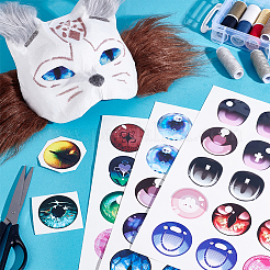4Pcs 4 Styles Eye PVC Self-Adhesive Stickers&nbsp;DIY-PH0032-300