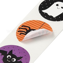 自己接着紙ステッカー  カラフルなロールステッカーラベル  ギフトタグステッカー  封筒用  バブルメーラーとバッグ  フラットラウンド  ハロウィーン模様  2.5cm  500PCS /ロールについて&nbsp;DIY-L035-015Q