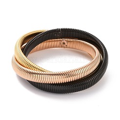 304 Stainless Steel Interlocking Flat Snake Chains Bracelet&nbsp;BJEW-G642-01RG