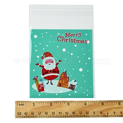 クリスマス用の長方形 OPP セロハンバッグ 3 袋 3 スタイル  ミックスカラー  13.9~14x9.9cm  片側の厚さ：0.035mm、内寸：11x9.9cm、約95~100個/袋  1バッグ/スタイル&nbsp;OPC-FS0001-01B