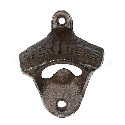 素朴な鋳鉄製の栓抜き  家の装飾用に壁掛け  生（メッキなし）  70x56x30mm  穴：6mm&nbsp;FAMI-PW0003-06