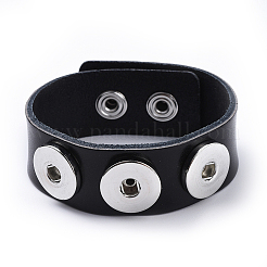 Leather Chunk Bracelet Making&nbsp;LS-AJEW-R014-3