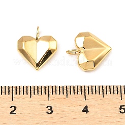 304ステンレススチールチャーム  ハートチャーム  18KGP本金メッキ  13x11x3mm  穴：3mm&nbsp;STAS-A089-27G