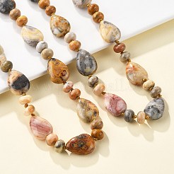 Natural Crazy Agate Beaded Necklaces&nbsp;NJEW-S399-23