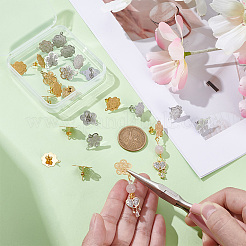 24Pcs 4 Style 304 Stainless Steel Stud Earring Findings&nbsp;STAS-UN0030-61