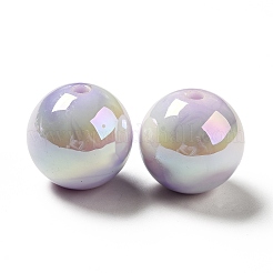 UV Plating Opaque Rainbow Iridescent Acrylic Beads&nbsp;MACR-D063-01B-04