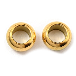 イオンプレーティング（IP）304ステンレスビーズ  ロンデル  ゴールドカラー  10x5mm  穴：6mm&nbsp;STAS-E019-6-G