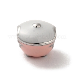 304ステンレススチールエナメルヨーロピアンビーズ  大穴ビーズ  炊飯器  ステンレス鋼色  10x11x10.5mm  穴：4.5mm&nbsp;STAS-G308-09P
