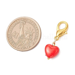Acrylic Heart Pendant Decorations&nbsp;HJEW-MZ00329