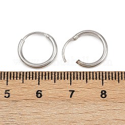 925スターリングシルバーフープピアス  プラチナ  12.5x1.5mm&nbsp;STER-B008-01A-P