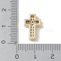 Rack Plating Brass Micro Pave Clear Cubic Zirconia Beads&nbsp;KK-A220-23B-G