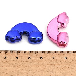 UVメッキアクリルビーズ  雲と虹  ミックスカラー  19x32x9mm  穴：3mm&nbsp;AC-CBAEEF4-10