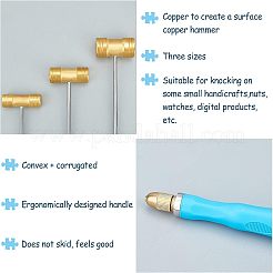 Brass Jewelry Hammers Set&nbsp;TOOL-WH0019-84
