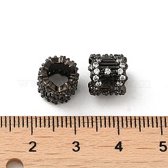 Rack Plating Brass Micro Pave Cubic Zirconia European Beads&nbsp;KK-Q795-03B