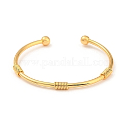 Brass Cuff Bangles&nbsp;BJEW-P305-01G