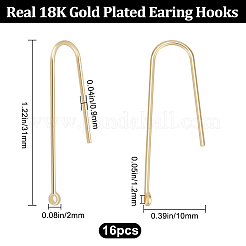 16Pcs Brass Hooks&nbsp;KK-BBC0008-10