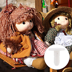 プラスチック人形ジョイント30セット  DIY人形工芸用の人形アクセサリー  ホワイト  33x29mm&nbsp;DOLL-GO0001-06B