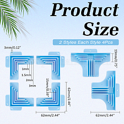 8Pcs Plastic Corner Guides for Chipboard Boxes&nbsp;NDIS-WH0696-881B