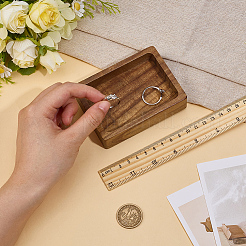 木製サービングトレイ  長方形の食品トレイ  キャメル  100x75x25mm  内径：88x63mm&nbsp;AJEW-WH0695-024B
