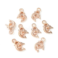 合金イルカのペンダント  チベットスタイル  ニッケルフリー＆鉛フリー  ローズゴールド  19x12x3mm  穴：2.5mm  約810個/1000g&nbsp;TIBEP-20596-RG-NR