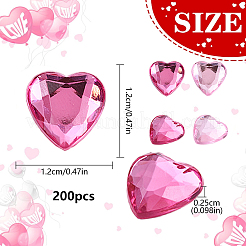 200Pcs 2 Colors Imitation Taiwan Acrylic Rhinestone Cabochons&nbsp;GACR-YW0001-06