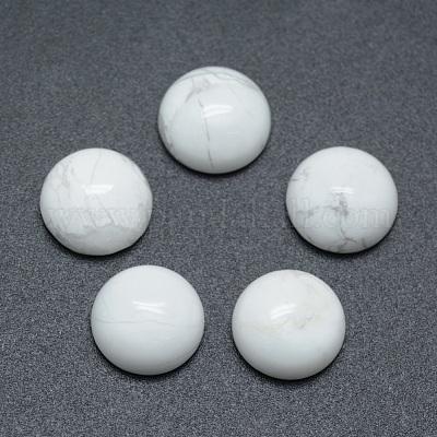 Natural Howlite Cabochons&nbsp;G-P393-R32-10mm-1