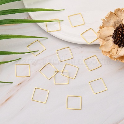 Square Brass Linking Rings&nbsp;EC03015mm-NFG-1